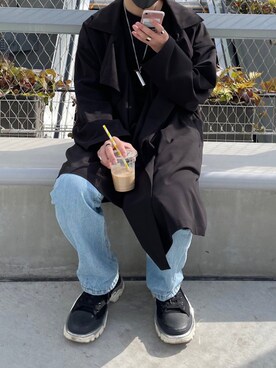 トレンチコートを使った モードストリート のメンズ人気ファッションコーディネート Wear