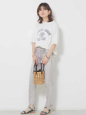 「Rouge vif（ルージュヴィフ）のアイテム（アクセサリー）」を使った、KANAさん（レディース・160cm）の春コーディネート