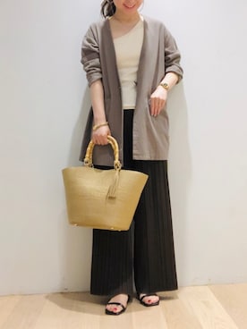 「アシンメトリー」｜「アイテム（その他アウター）」を使った、今日の西野さん（レディース・152cm）の夏コーディネート