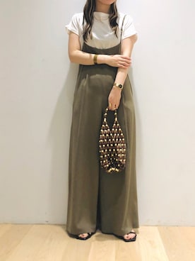 「URBAN RESEARCH ROSSO WOMEN（アーバンリサーチ　ロッソ）のアイテム（オールインワン・サロペット）」を使った、今日の西野さん（レディース・152cm）の夏コーディネート