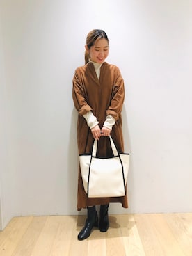 西野きよさん（レディース・152cm）の冬コーディネート