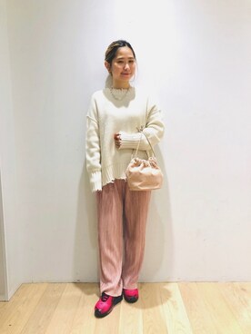 西野きよさん（レディース・152cm）の冬コーディネート