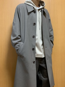 「秋のマイ旬スタイル」｜「アイテム（ステンカラーコート）」を使った、O.Mさん（メンズ・165cm）の秋コーディネート