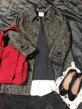 ヘリンボーンステンカラーコートを使った人気ファッションコーディネート Wear