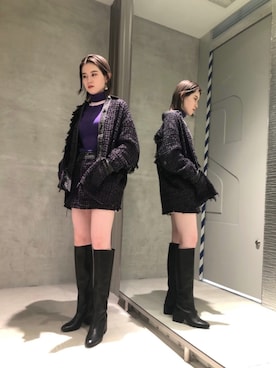 「holiday」｜「アイテム（ブーツ）」を使った、Asamiさん（レディース・158cm）の秋コーディネート