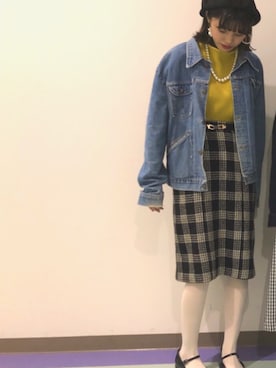「白タイツ」｜ohina さん（レディース・163cm・10代）の冬コーディネート