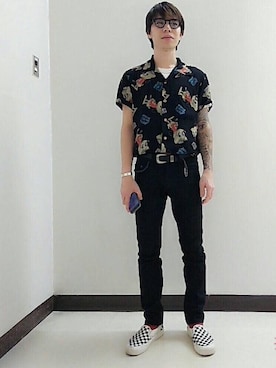 「alohashirt」｜Masatoさん（メンズ・161cm）の夏コーディネート
