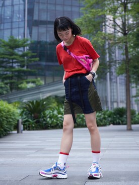 「CLOT（クロット）のアイテム（バッグ）」を使った、joyhzcさん（レディース・160cm）の夏コーディネート