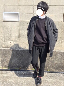 「Dr. Martens（ドクターマーチン）のDr.Martens / ドクターマーチン 1461 3EYE GIBSON SHOE 3ホール ギブソン シューズ ブーツ（ブーツ）」を使った、K aiさん（メンズ・166cm）の冬コーディネート