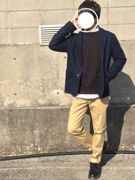 「Dr. Martens（ドクターマーチン）のDr.Martens / ドクターマーチン 1461 3EYE GIBSON SHOE 3ホール ギブソン シューズ ブーツ（ブーツ）」を使った、K aiさん（メンズ・166cm）の春コーディネート