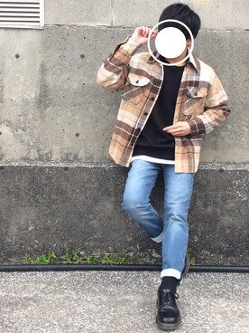 「Dr. Martens（ドクターマーチン）のDr.Martens / ドクターマーチン 1461 3EYE GIBSON SHOE 3ホール ギブソン シューズ ブーツ（ブーツ）」を使った、K aiさん（メンズ・166cm）の春コーディネート