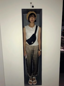 「Daniel Wellington（ダニエルウェリントン）の【Daniel Wellington】レザーバンド３６ＭＭ（アナログ腕時計）」を使った、rayさん（レディース・161cm）の夏コーディネート