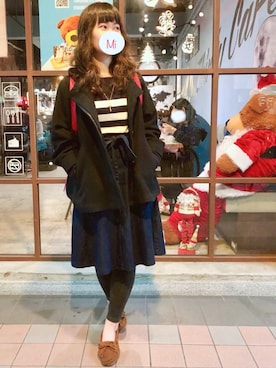 「TAIPEI」｜「アイテム（ダッフルコート）」を使った、Milaさん（レディース・156cm）の冬コーディネート