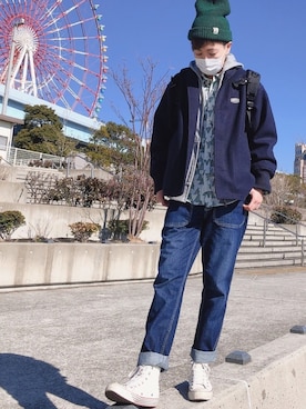 「おでかけ」｜「アイテム（スタジャン）」を使った、marippeさん（レディース・163cm）の冬コーディネート