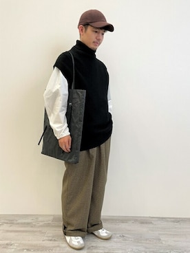 「アイテム（ビジネスバッグ）」を使った、JOSEPH_STUDIO_MEN_OFFICIALさん（メンズ・174cm）の秋コーディネート