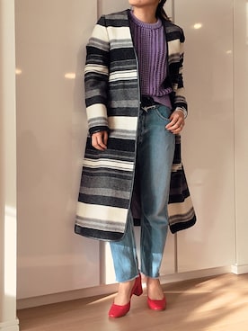「Steven Alan（スティーブンアラン）のアイテム（その他アウター）」を使った、miiiさん（レディース・152cm）の冬コーディネート
