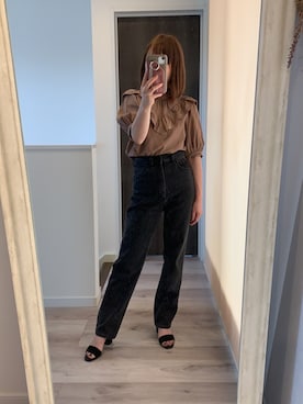 「ブラウン×ブラック」｜「アイテム（サンダル）」を使った、kanakoさん（レディース・150cm）の夏コーディネート