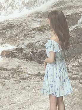「INGNI（イング）のアイテム（ワンピース、ホワイト系）」を使った、愛 沙 ٭*さん（レディース・152cm）の夏コーディネート
