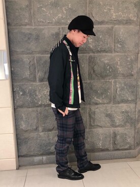 「大阪」｜「アイテム（ブルゾン）」を使った、カンジさん（メンズ・167cm）の春コーディネート