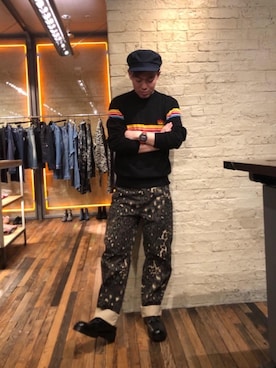 「G-SHOCK」｜「アイテム（キャスケット）」を使った、カンジさん（メンズ・167cm）の春コーディネート