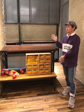 「G-SHOCK」｜「アイテム（キャスケット）」を使った、カンジさん（メンズ・167cm）の春コーディネート