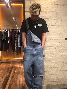 「HYSTERIC GLAMOUR（ヒステリックグラマー）のアイテム（サロペット/オーバーオール）」を使った、カンジさん（メンズ・167cm）の秋コーディネート
