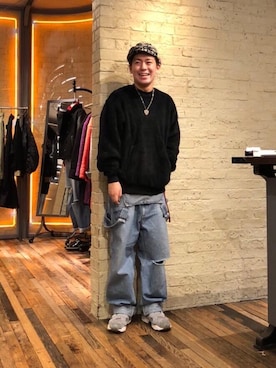 「HYSTERIC GLAMOUR（ヒステリックグラマー）のアイテム（サロペット/オーバーオール）」を使った、カンジさん（メンズ・167cm）の秋コーディネート
