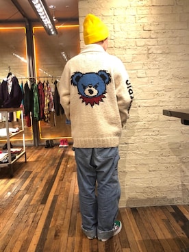 「HYSTERIC GLAMOUR（ヒステリックグラマー）のアイテム（サロペット/オーバーオール）」を使った、カンジさん（メンズ・167cm）の冬コーディネート