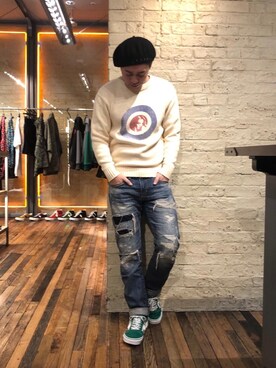 「ベレー」｜カンジさん（メンズ・167cm）の冬コーディネート