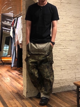 「HYSTERIC GLAMOUR（ヒステリックグラマー）のアイテム（オールインワン・サロペット）」を使った、カンジさん（メンズ・167cm）の夏コーディネート