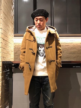 「HYSTERIC GLAMOUR（ヒステリックグラマー）のアイテム（ダッフルコート）」を使った、カンジさん（メンズ・167cm）の秋コーディネート