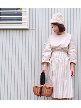 「45R」｜「アイテム（アクセサリー）」を使った、ａｙａさん（レディース・165cm）の秋コーディネート
