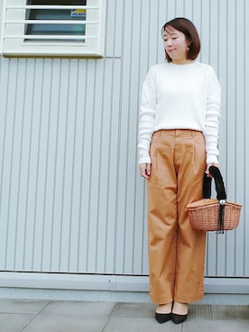 「PLAIN CLOTHING（プレーンクロージング）のアイテム（パンプス）」を使った、ａｙａさん（レディース・165cm）の秋コーディネート