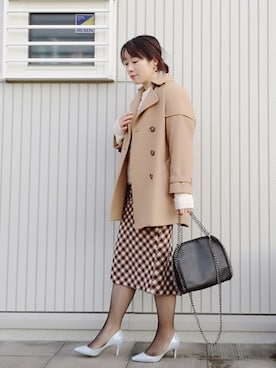 「べっ甲」｜「アイテム（ジャケット/アウター）」を使った、ａｙａさん（レディース・165cm）の冬コーディネート