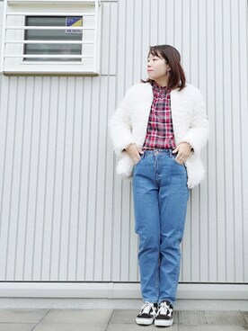 「MODE ROBE（モードローブ）のアイテム（リング）」を使った、ａｙａさん（レディース・165cm）の冬コーディネート