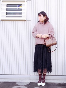 「MODE ROBE（モードローブ）のアイテム（リング）」を使った、ａｙａさん（レディース・165cm）の冬コーディネート