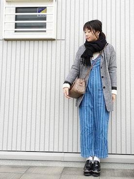 「ZARA（ザラ）のアイテム（サロペット/オーバーオール）」を使った、ａｙａさん（レディース・165cm）の冬コーディネート