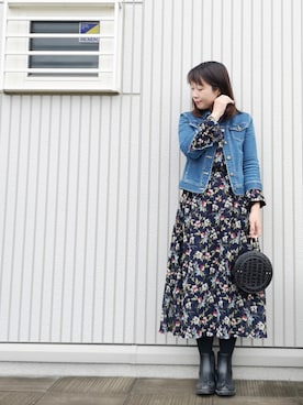 「sankyo shokai（サンキョウショウカイ）のアイテム（レインシューズ）」を使った、ａｙａさん（レディース・165cm）の冬コーディネート