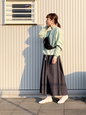 「GRL（グレイル）のアイテム（ボディバッグ/ウエストポーチ）」を使った、ａｙａさん（レディース・165cm）の春コーディネート