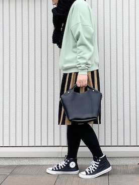 「Shelly island（シェリーアイランド）のアイテム（レギンス/スパッツ）」を使った、ａｙａさん（レディース・165cm）の春コーディネート