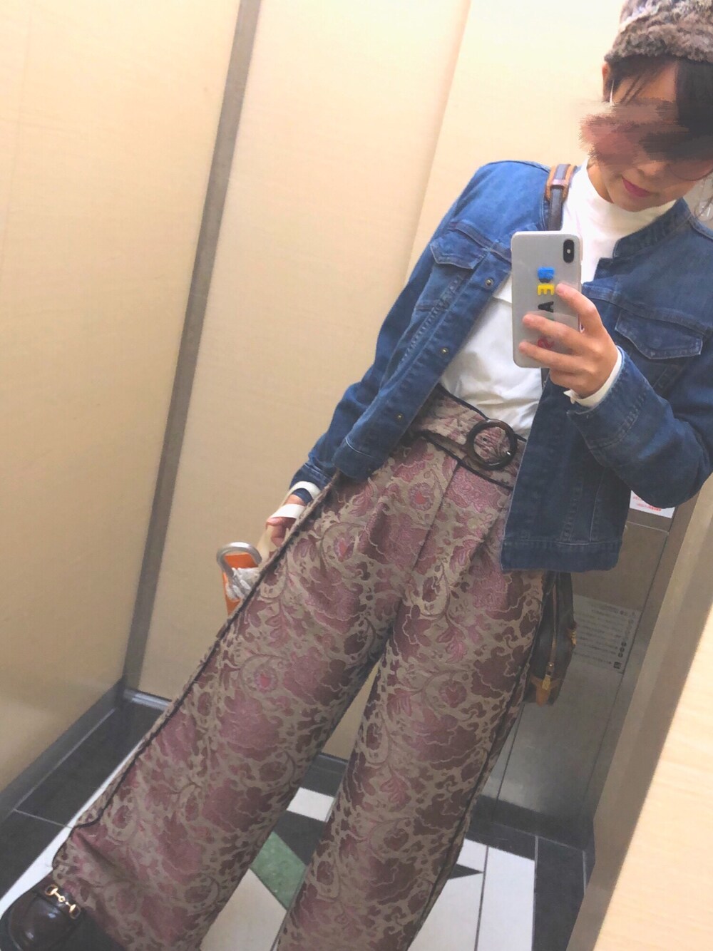 「ootd」｜「UNITED TOKYOのアイテム（パンツ、パープル系）」を使った、Cotty さん（レディース・146cm）の春コーディネートの1枚目の写真