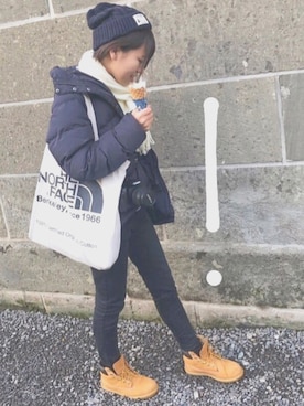 「アイテム（ダウンジャケット/コート）」を使った、りーちゃんさん（レディース・155cm・10代）の冬コーディネート