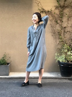 「NOMBRE IMPAIR（ノンブルアンペール）のアイテム（ドレス）」を使った、iitsuka.さん（レディース・158cm）の春コーディネート