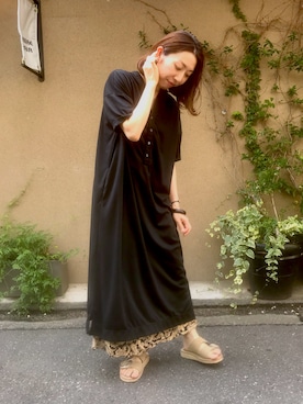 「FIL DE FER（フィルデフェール）のアイテム（ワンピース/ドレス）」を使った、iitsuka.さん（レディース・158cm）の夏コーディネート