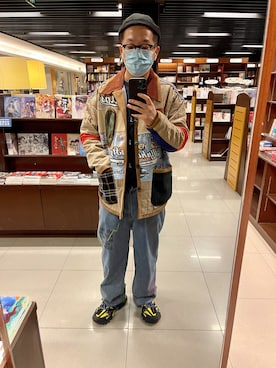 「Balanciagaのアイテム」を使った、湖边的胡本多さん（メンズ・180cm）の春コーディネート