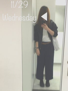 「WC（ダブル シー）のアイテム（MA-1）」を使った、heyさん（レディース・160cm）の秋コーディネート