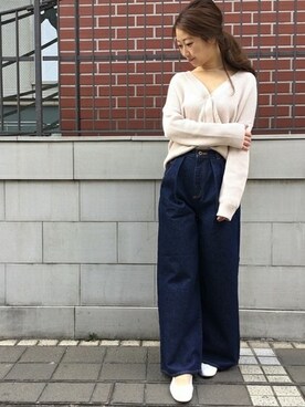 「SLOBE IENA（スローブイエナ）のアイテム（その他シューズ）」を使った、yurikaさん（レディース・164cm）の冬コーディネート