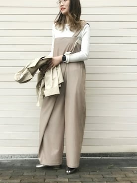 「BITTOKO（ビットコ）のアイテム（パンツ）」を使った、timmさん（レディース・168cm）の春コーディネート