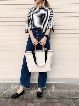 「BITTOKO（ビットコ）のアイテム（パンツ）」を使った、timmさん（レディース・168cm）の春コーディネート