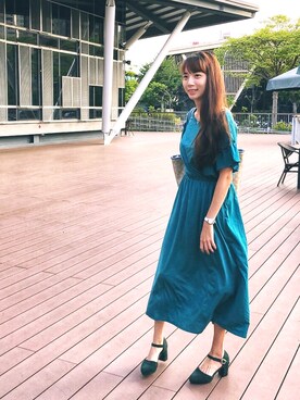 「ドレスシューズ」｜「アイテム（サンダル）」を使った、あ、Alinaさん（レディース・165cm）の秋コーディネート